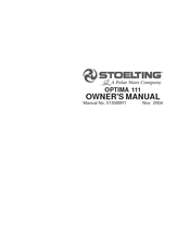 Stoelting Optima 111 Owner's Manual