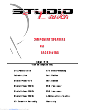 StudioDriver NT-1 Owner's Manual