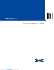 Sub-Zero 430/O Installation Instructions Manual