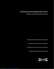 Sub-Zero ICB700TFI Installation Instructions Manual
