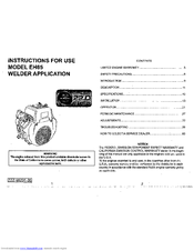 Subaru Subaru Engine EH65 Instructions For Use Manual