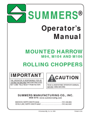Summers M106 Operator's Manual