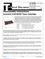 Summit LEXMARK E323 Disassembly Instructions Manual
