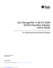 Sun Microsystems Sun StorageTek SG-XPCIE20FC-NEM-Z User Manual