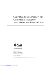Sun Microsystems SunATM 3U Installation And User Manual