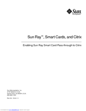 Sun Microsystems Smart Cards User Manual