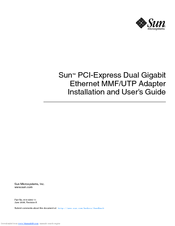 Sun Microsystems Ethernet MMF/UTP Adapter Installation And User Manual