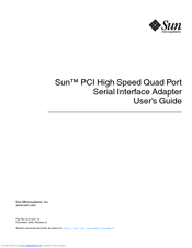 Sun Microsystems Interface Adapter User Manual