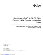 Sun Microsystems StorageTek SG-XPCIE1FC-EM8-Z Installation Manual