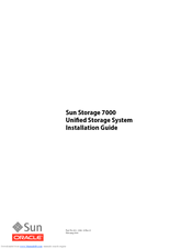 Sun Oracle 7000 Installation Manual