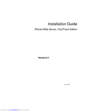Sun Microsystems iPlanet Web Server Installation Manual
