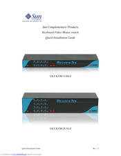 Rose electronics Ultraview Pro UKT-KVM-1U08-Z Quick Installation Manual