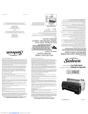 Sunbeam SLP3300 Instruction Manual