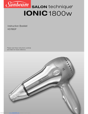 Sunbeam IONIC HD7850P Instruction Booklet