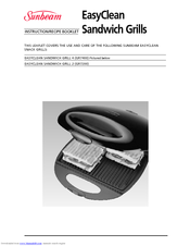 Sunbeam EASYCLEAN GR7200 Instruction/Recipe Booklet
