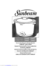 Sunbeam 2691 Instruction Manual & Recipe Booklet