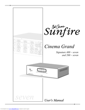 Sunfire Cinema Grand Signature 400-7 User Manual