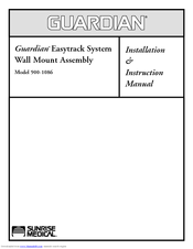 Guardian Guardian Easytrack System Wall Mount Assembly 900-1086 Installation Instructions Manual