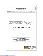 Sunrise Medical Oxford Voyager Series 420 User Manual