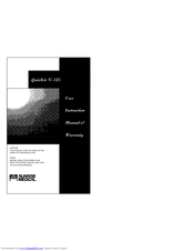 Sunrise Medical Wheelchair Quickie V-121 User Instruction Manual & Warranty