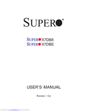 Supermicro Supero X7DBE User Manual