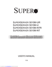 Supero SUPERSERVER 5015M-NT User Manual