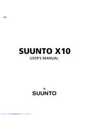 Suunto X10 User Manual