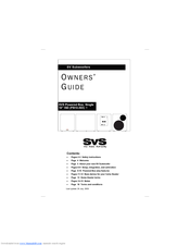 SVS PB10-ISD Owner's Manual