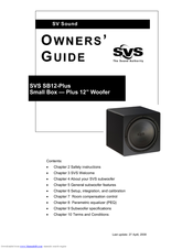 SV Sound SB12-Plus Owner's Manual