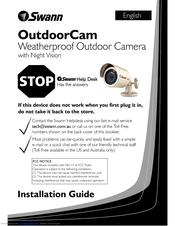 Swann OutdoorCam SW244-AUO Installation Manual