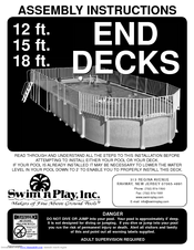 Swim'n Play end deck Assembly Instructions Manual