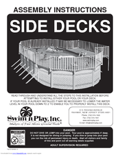 Swim'n Play side deck Assembly Instructions Manual