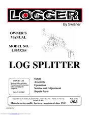 Swisher Logger LS67526S Owner's Manual