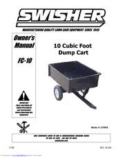 Swisher FC-10 DUMP CART Owner's Manual