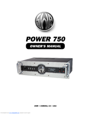 SWR Amplifier POWER 750 Owner's Manual