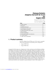 Sybase ADAPTIVE SERVER IQ 12.4.0 Release Manual
