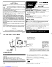 Sylvania 6419TBF Owner's Manual
