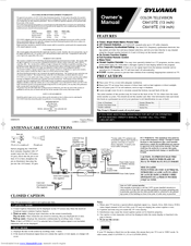 Sylvania C6413TE, C5419TE Owner's Manual
