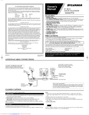 Sylvania C6427FD Owner's Manual