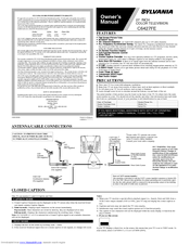 Sylvania C6427FE Owner's Manual