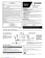 Sylvania SST4274S Owner's Manual