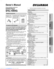 Sylvania DVL1000G Owner's Manual