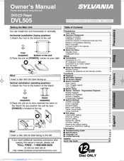 Sylvania DVL505 Owner's Manual