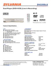 Sylvania DV225SL8 Specifications