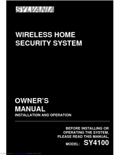 Sylvania SY4100 Owner's Manual