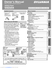 Sylvania SSD204 Owner's Manual