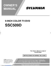 Sylvania SSC509D Owner's Manual