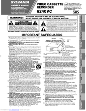 Sylvania 6240VC Owner's Manual
