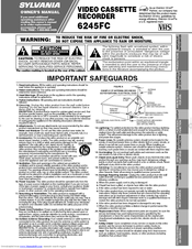 Sylvania 6245FC Owner's Manual