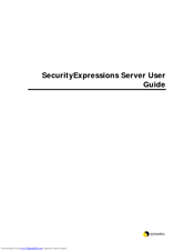 Symantec Security Expressions Server User Manual